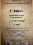 Gewinn Vereinswertung DSAM-Qualifikation in Bad Wildungen 